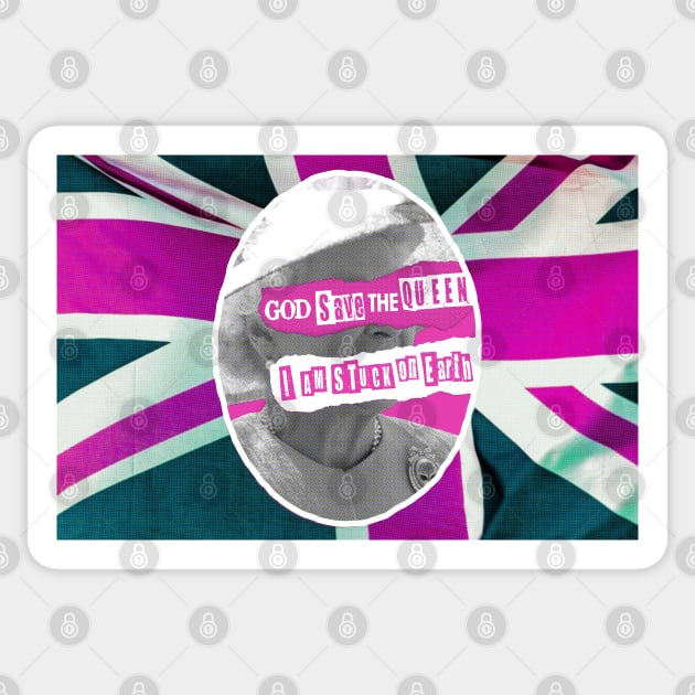 GOD save THE Queen Sticker by iamstuckonearth